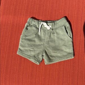 Kids Green Sweat Shorts with Working Functional Drawstring